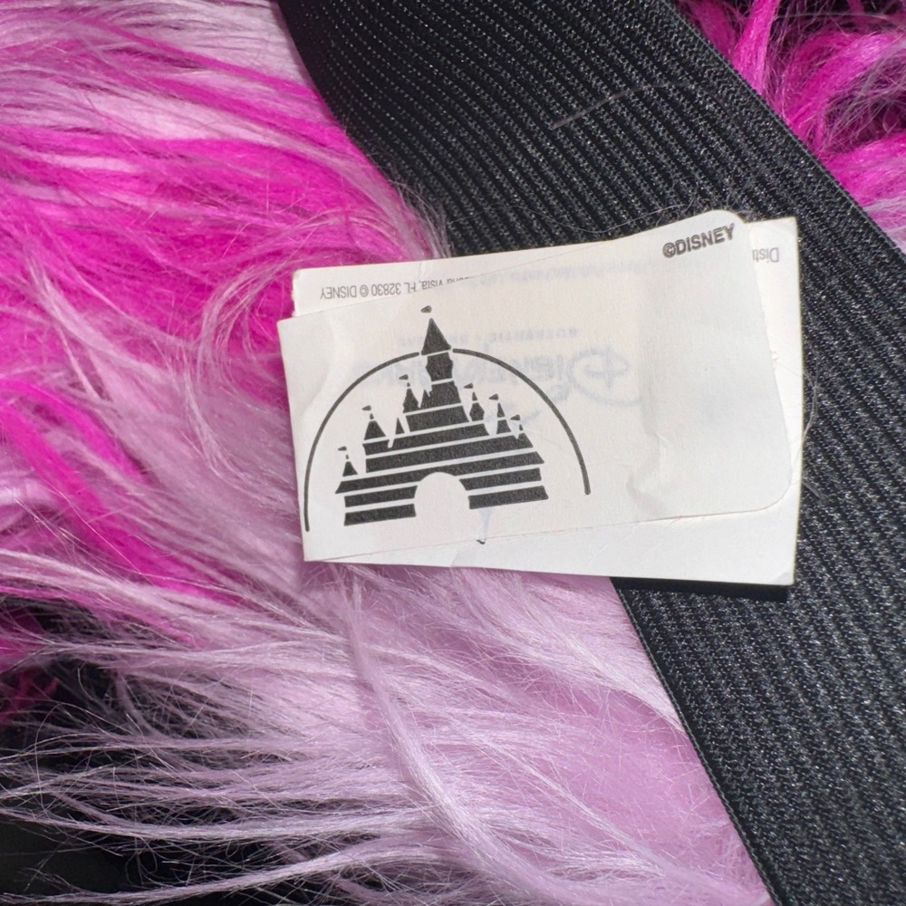 Disney Parks Cheshire Cat Furry Tail Costume Alice In Wonderland Pink Stripe NWT - Picture 6 of 11